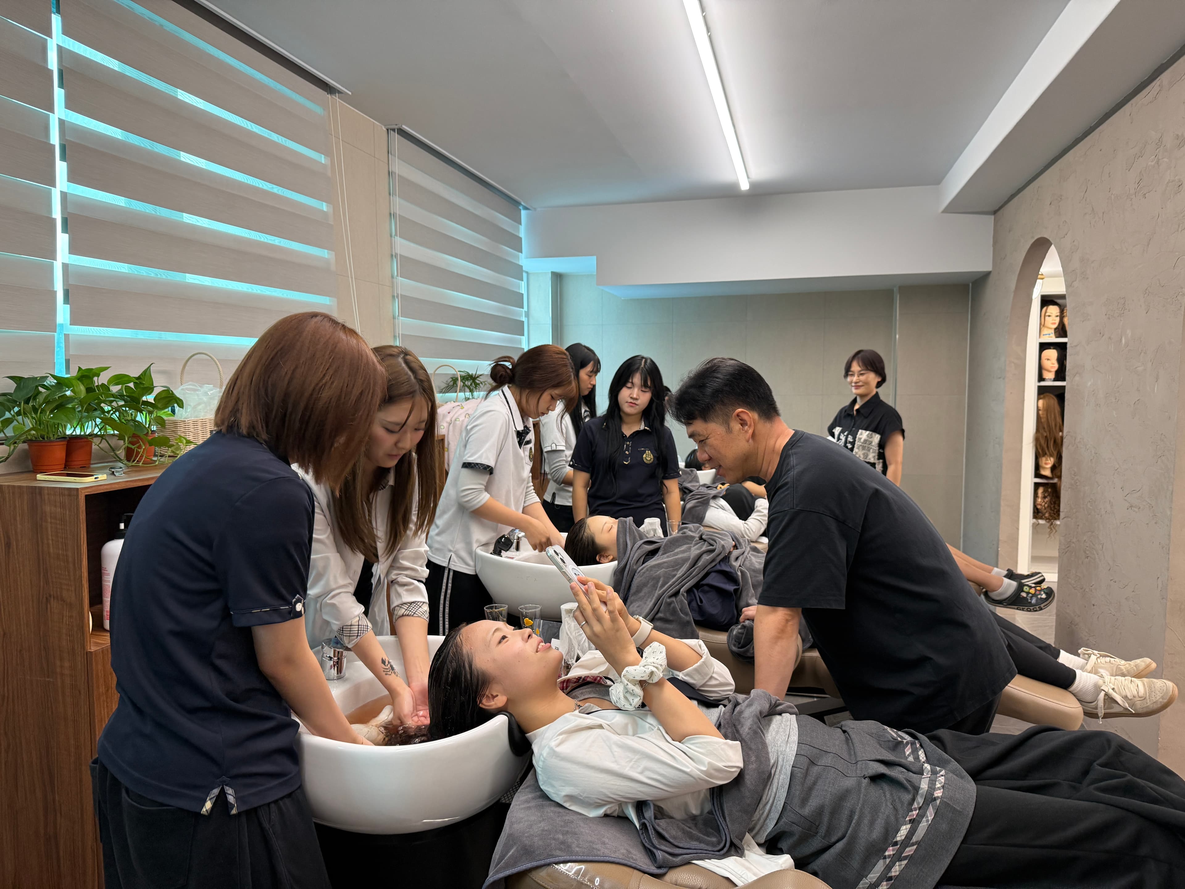 덕암정보고등학교 헤드스파실습